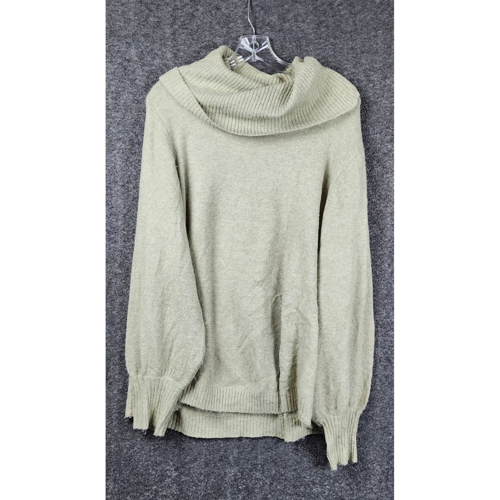 Philosophy Republic Clothing Sweater Women 3X Sage‎ Cowl Neck Balloon Sleeve